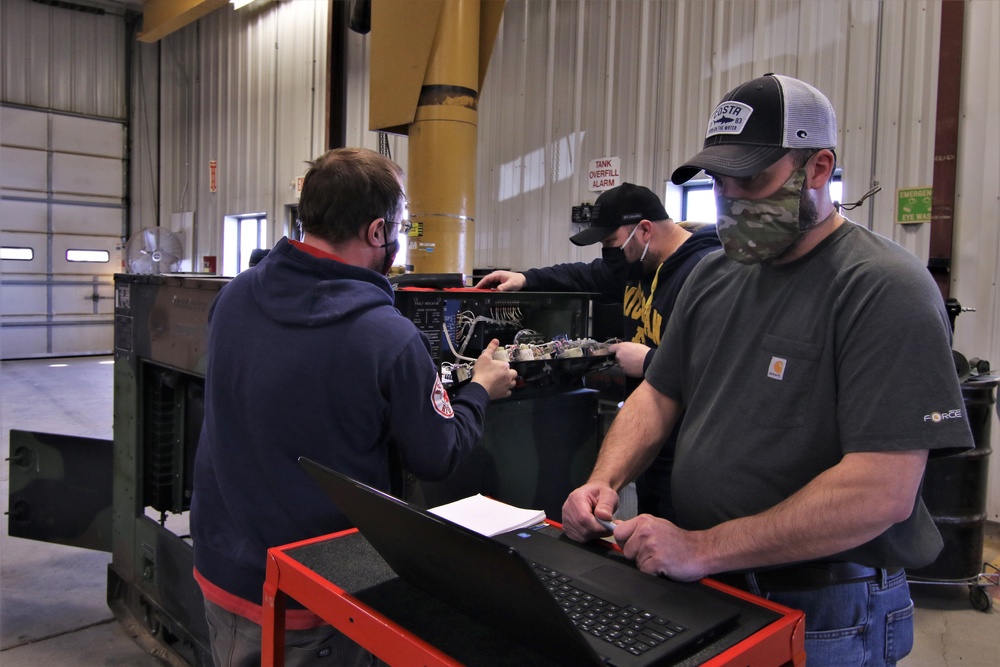Three-man team works to find generator relay