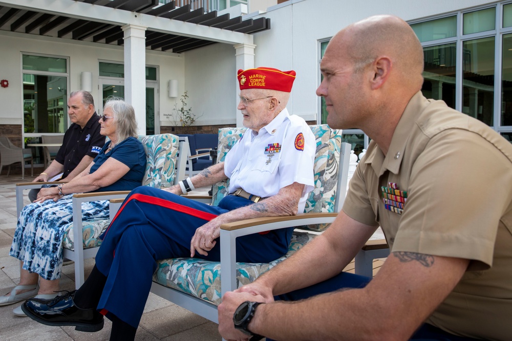 4th Civil Affairs Group Visits Iwo Jima Veteran