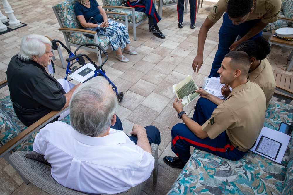 4th Civil Affairs Group Visits Iwo Jima Veteran