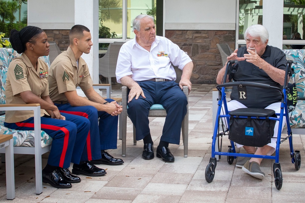 4th Civil Affairs Group Visits Iwo Jima Veteran