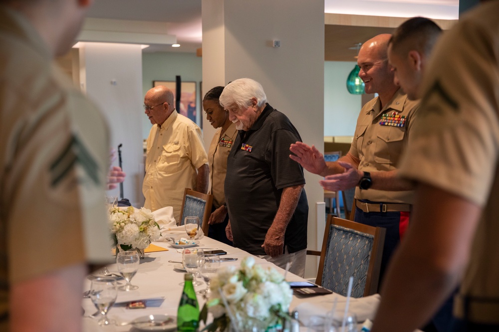 4th Civil Affairs Group Visits Iwo Jima Veteran