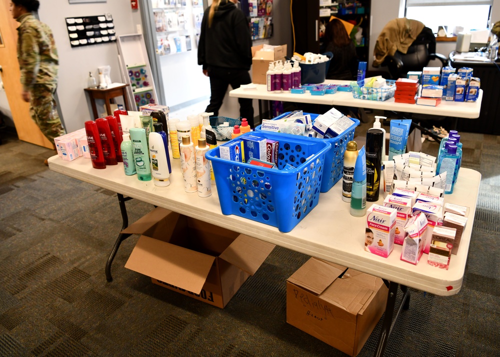 104th Fighter Wing Wellness Center Distributes Donations on behalf of The MMSFI Empowerment Center