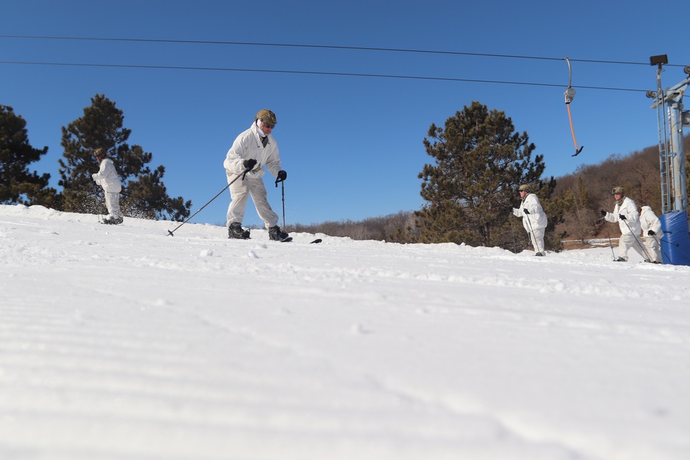 Cold-Weather Operations Course class 22-05 students make most of skiing training