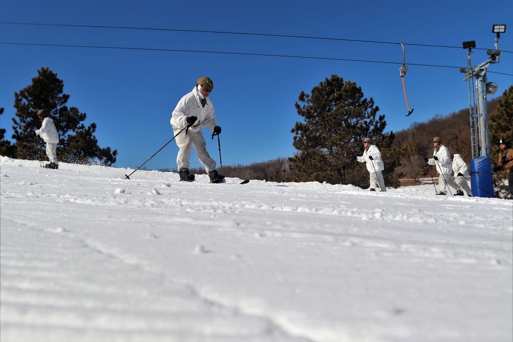 Cold-Weather Operations Course class 22-05 students make most of skiing training