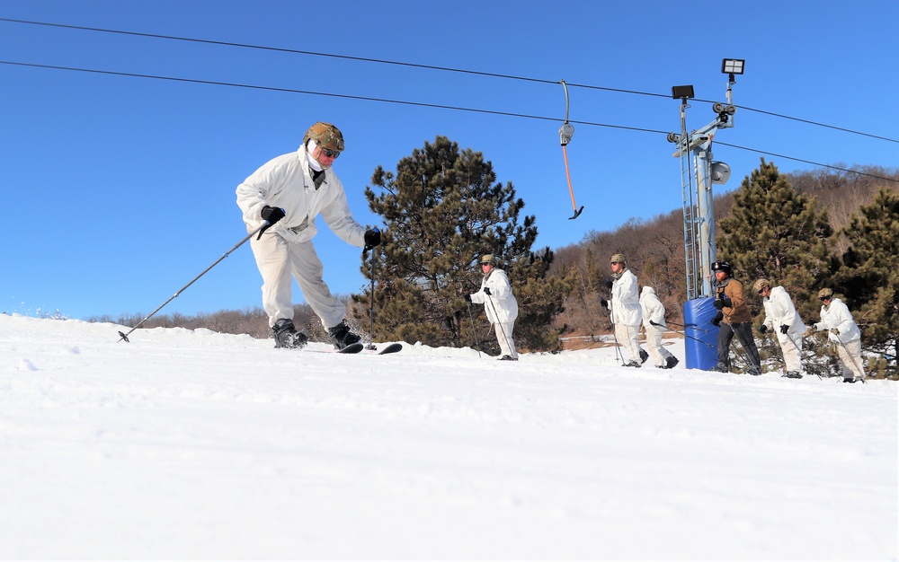 Cold-Weather Operations Course class 22-05 students make most of skiing training