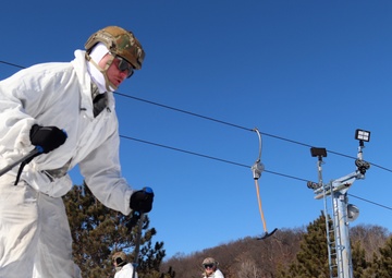 Cold-Weather Operations Course class 22-05 students make most of skiing training
