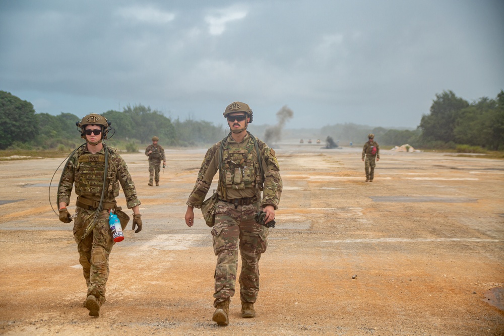 Multilateral EOD Techs Clear Air Field