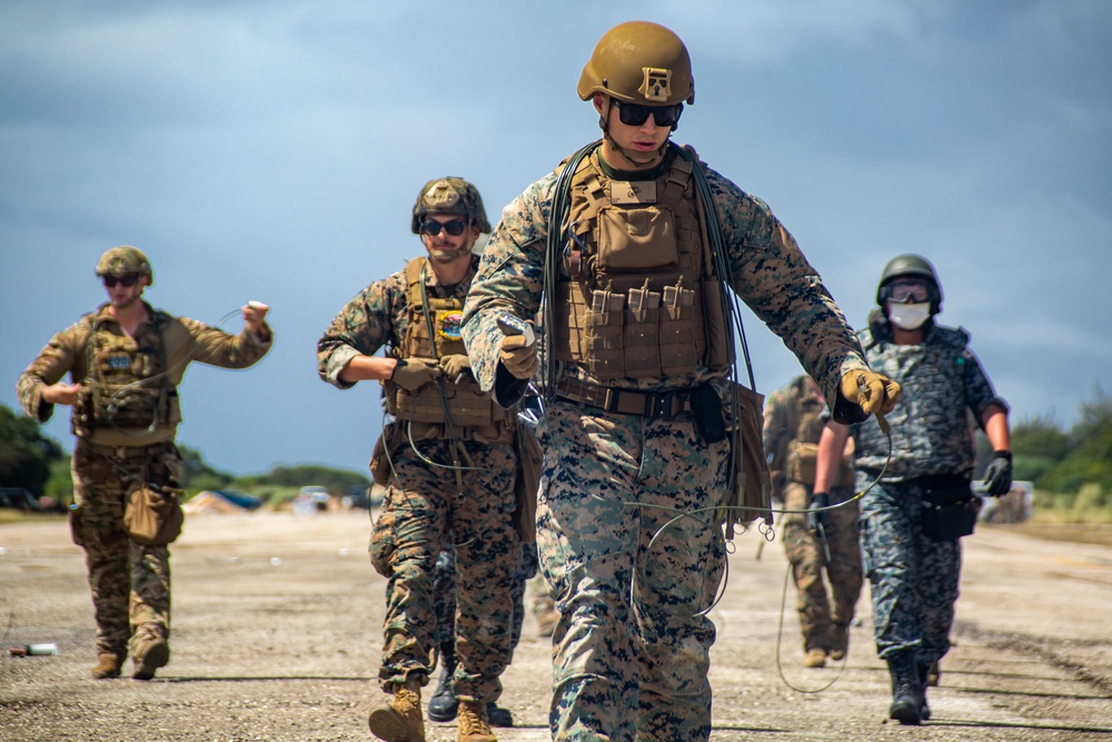 Multilateral EOD Techs Clear Air Field