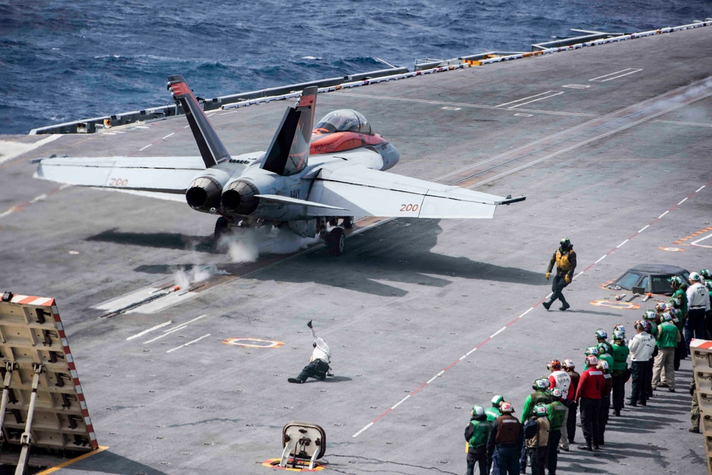 F/A-18E Super Hornet Launches Off Of The Flight Deck