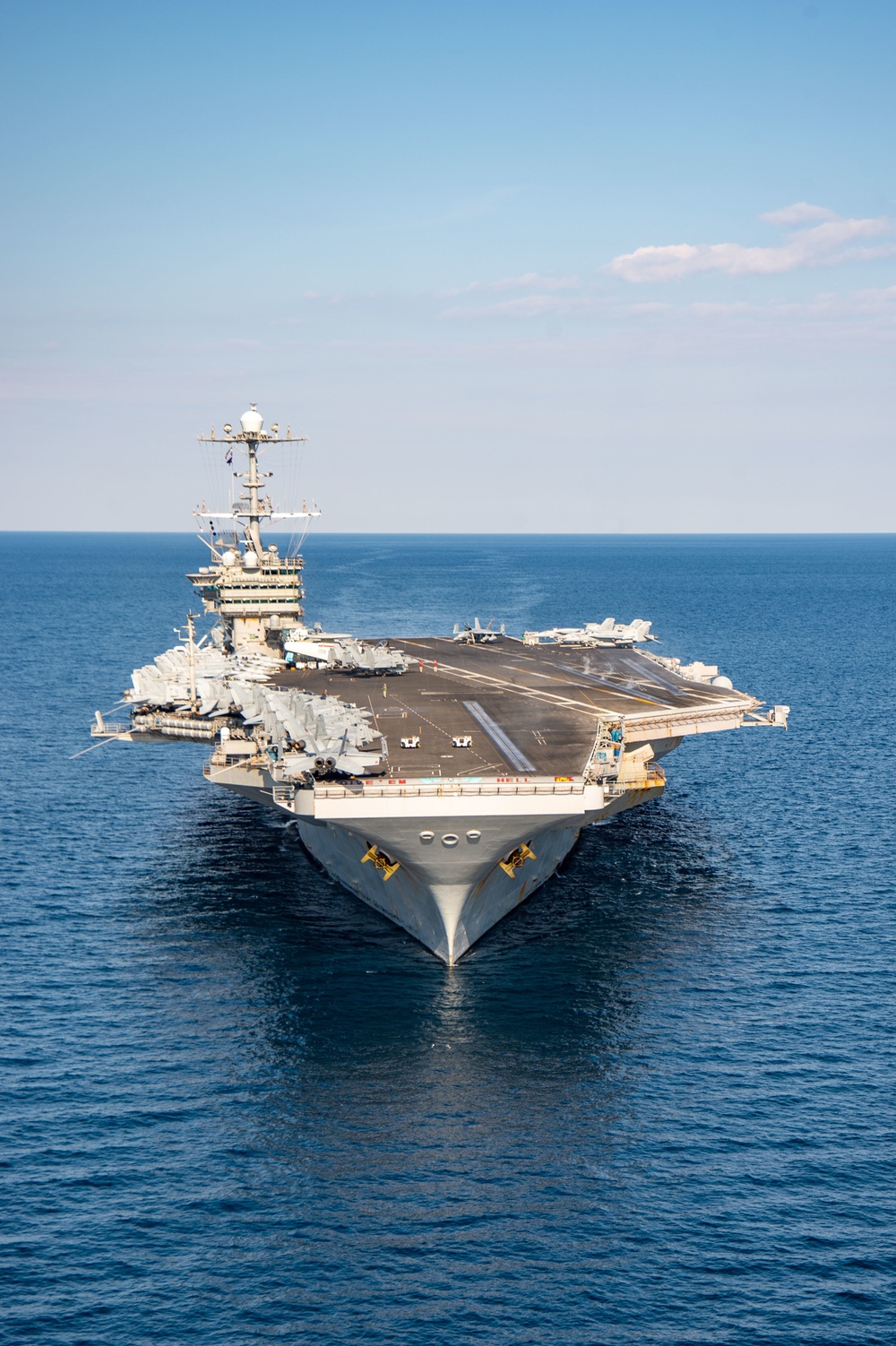 The Harry S. Truman Carrier Strike Group is on a scheduled deployment in the U.S. Sixth Fleet area of operations in support of naval operations to maintain maritime stability and security.