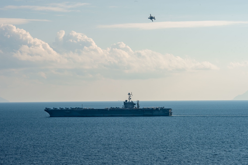 The Harry S. Truman Carrier Strike Group is on a scheduled deployment in the U.S. Sixth Fleet area of operations in support of naval operations to maintain maritime stability and security.