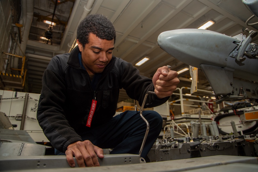 The Harry S. Truman Carrier Strike Group is on a scheduled deployment in the U.S. Sixth Fleet area of operations in support of naval operations to maintain maritime stability and security.