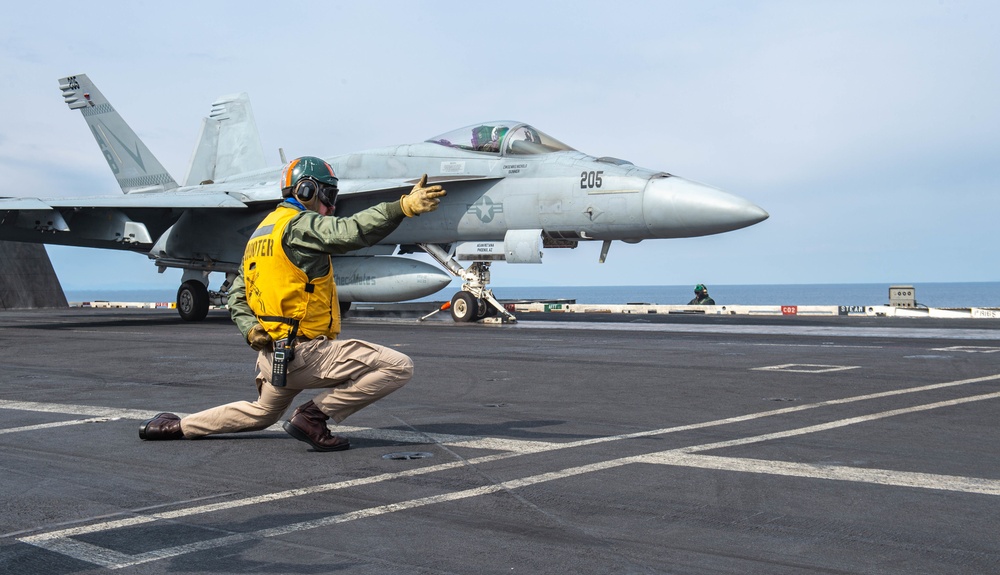 The Harry S. Truman Carrier Strike Group is on a scheduled deployment in the U.S. Sixth Fleet area of operations in support of naval operations to maintain maritime stability and security.