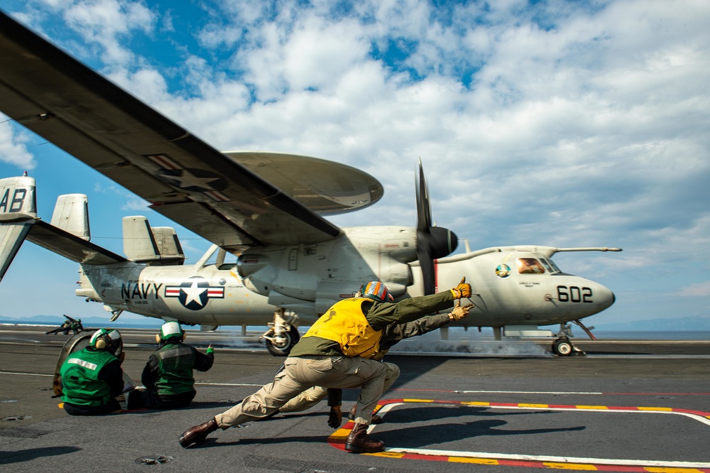 The Harry S. Truman Carrier Strike Group is on a scheduled deployment in the U.S. Sixth Fleet area of operations in support of naval operations to maintain maritime stability and security.