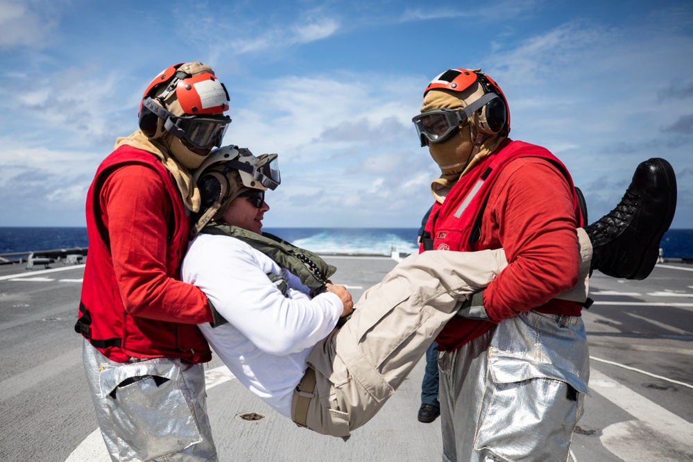 USS Tulsa Aviation Damage Control Training