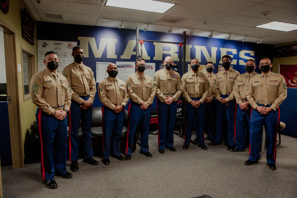 Top enlisted Marine visits 1st Marine Corps District