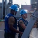 Sailors Aboard USS Ralph Johnson (DDG 114) Conduct Replenishment-at-Sea with USNS Carl Brashear (T-AKE-7)