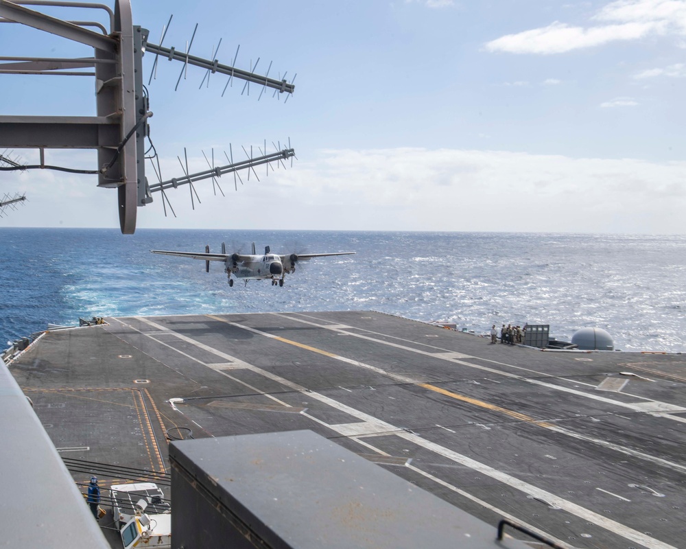 A C-2 Greyhound Makes An Arrested Gear Landing