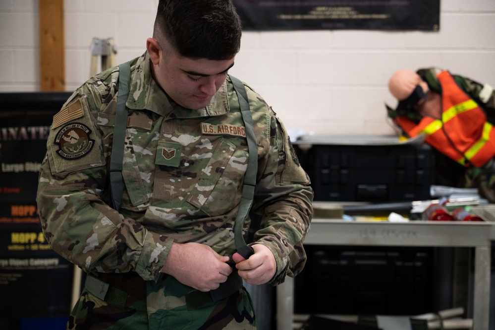 Airmen Conduct CBRN Training