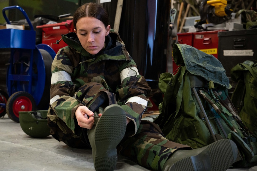 Airmen Conduct CBRN Training