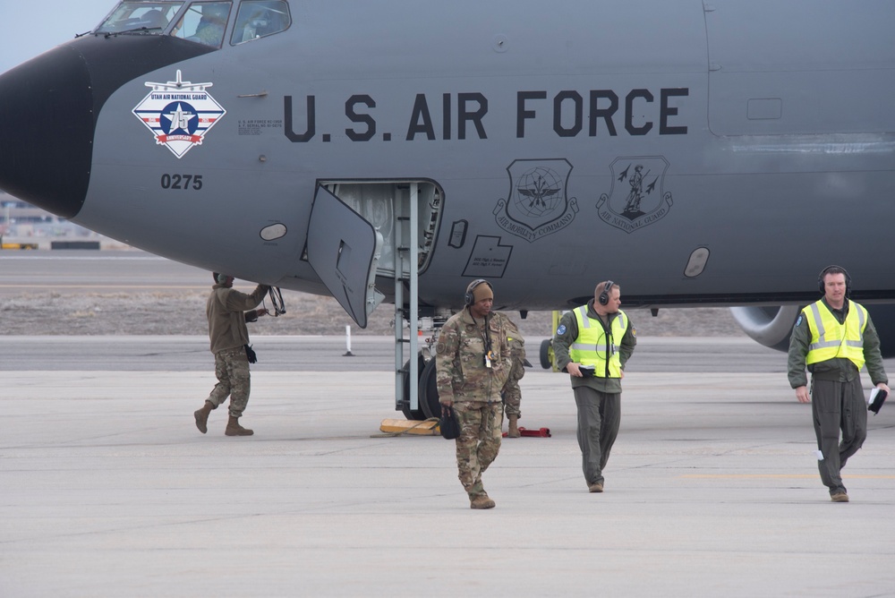 UTANG KC-135R Stratotankers participate in readiness exercise