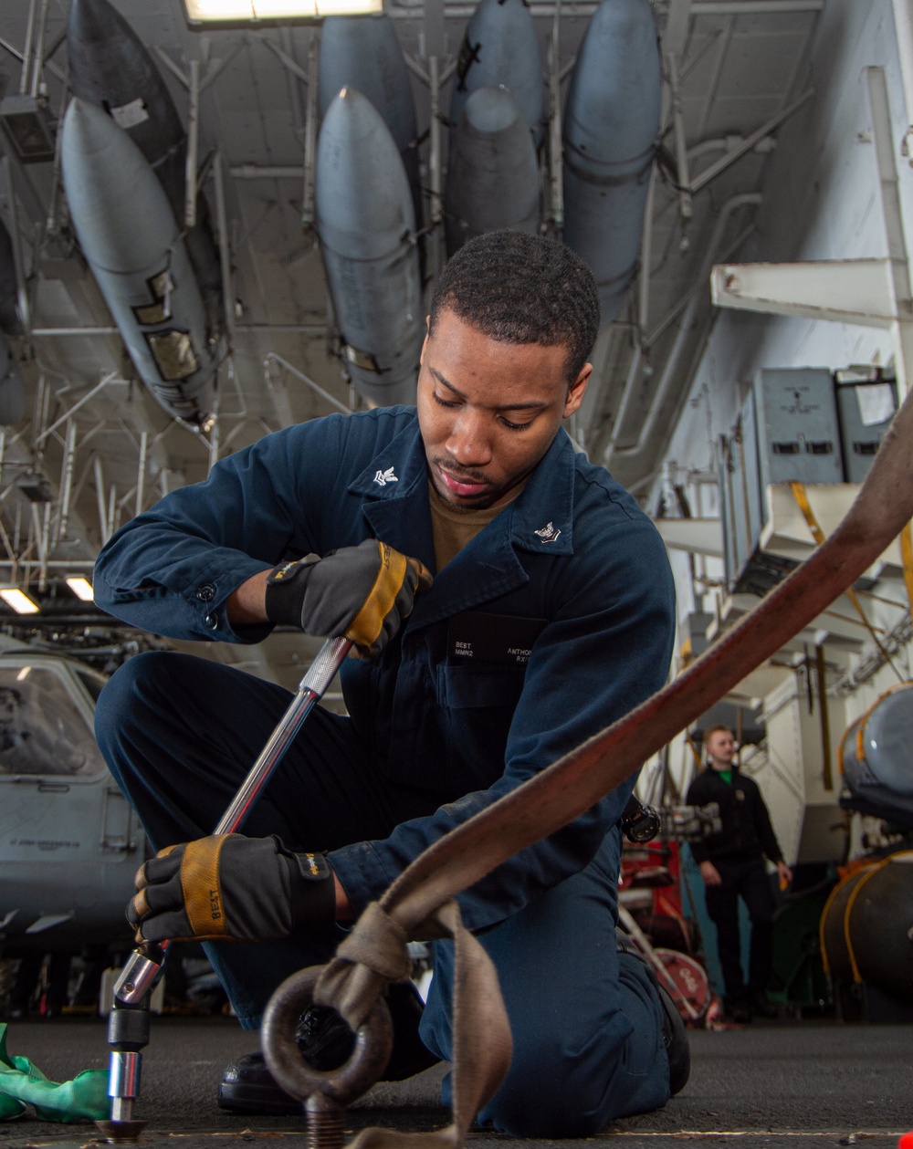 The Harry S. Truman Carrier Strike Group is on a scheduled deployment in the U.S. Sixth Fleet area of operations in support of naval operations to maintain maritime stability and security.