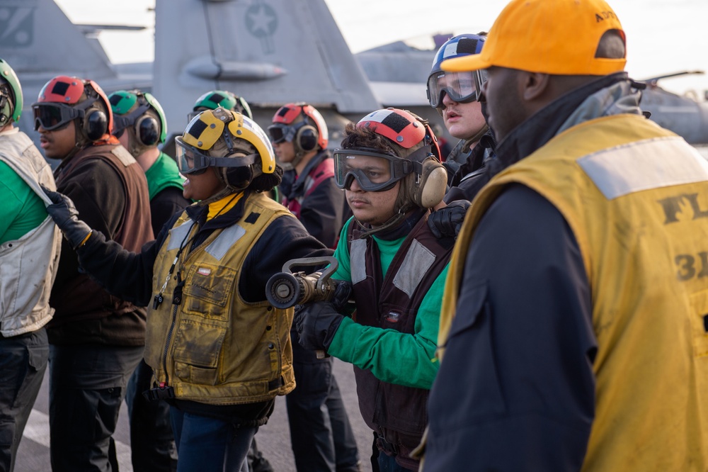 The Harry S. Truman Carrier Strike Group is on a scheduled deployment in the U.S. Sixth Fleet area of operations in support of naval operations to maintain maritime stability and security.