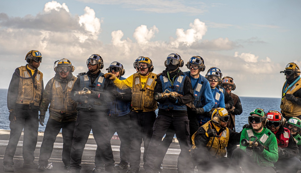 The Harry S. Truman Carrier Strike Group is on a scheduled deployment in the U.S. Sixth Fleet area of operations in support of naval operations to maintain maritime stability and security.