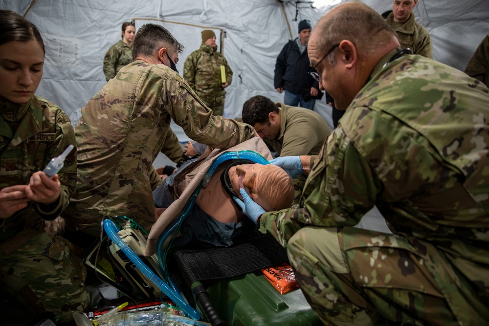 366th Operational Medical Readiness Squadron participate in Exercise Arctic Eagle-Patriot 2022