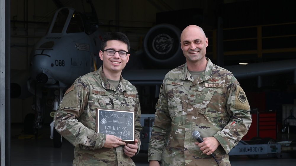 U.S. Air Force Col. David R. Wright delivers a commander's call