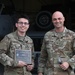 U.S. Air Force Col. David R. Wright delivers a commander's call