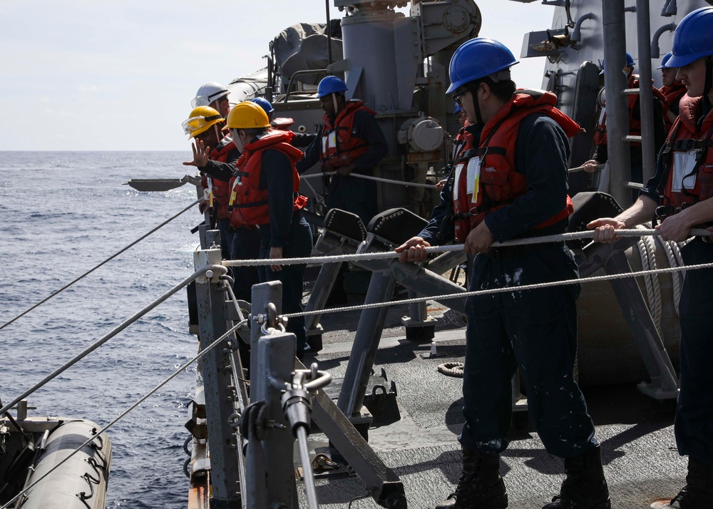 USS Porter (DDG 78) Man the Boat Deck
