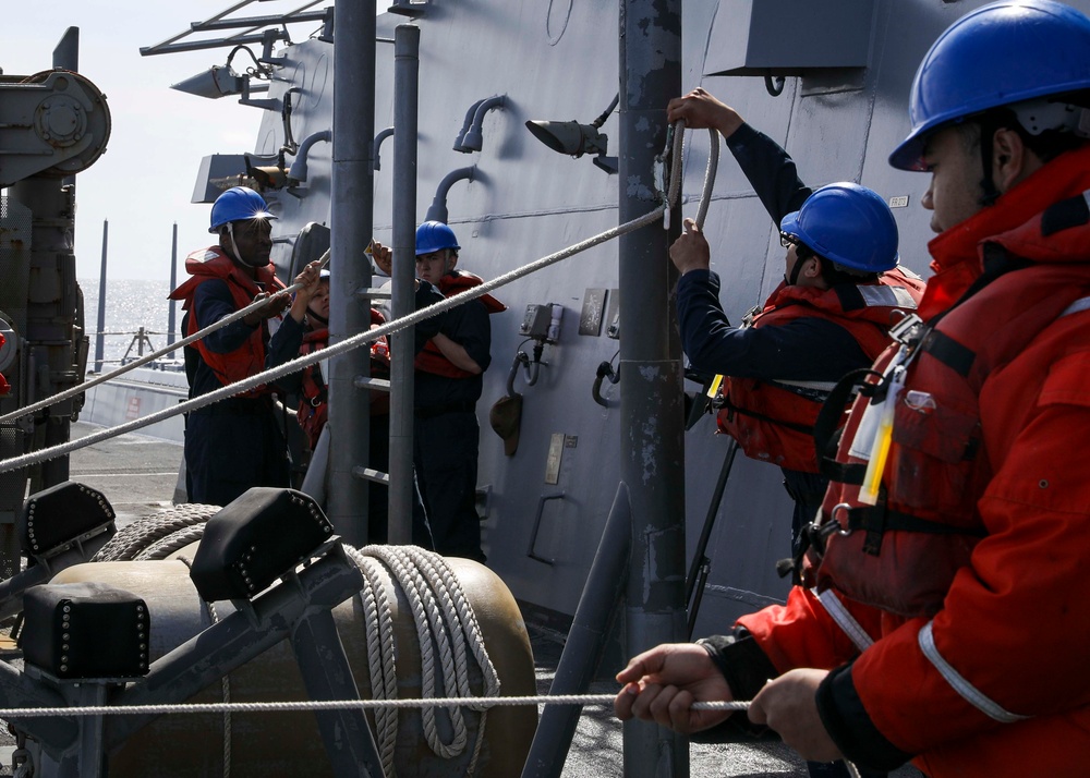USS Porter (DDG 78) Man the Boat Deck