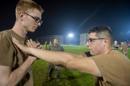 NMCB THREE Seabees practice unarmed manipulation techniques