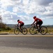 U.S. Marines with Wounded Warrior Regiment compete in the Marine Corps Trails cycling competition