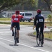 U.S. Marines with Wounded Warrior Regiment compete in the Marine Corps Trails cycling competition