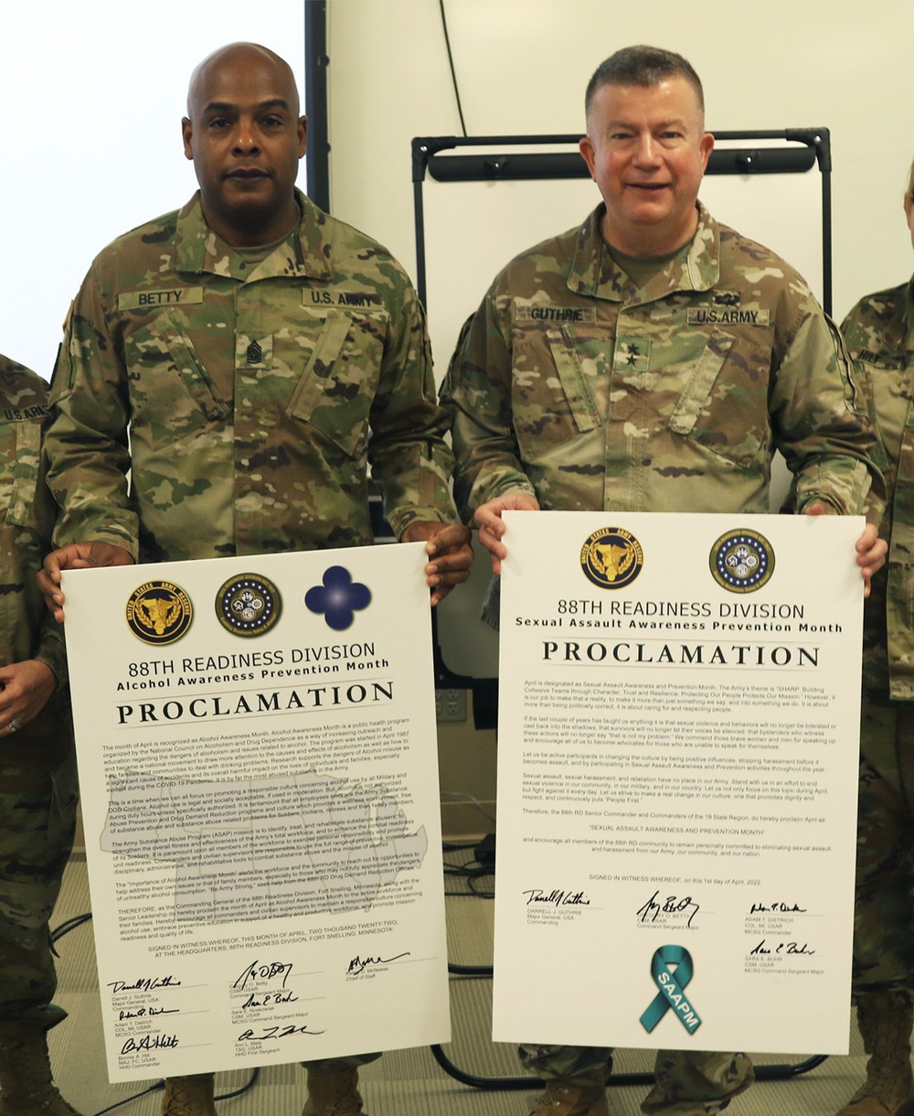 88th Readiness Division General Signs SHARP Proclamation