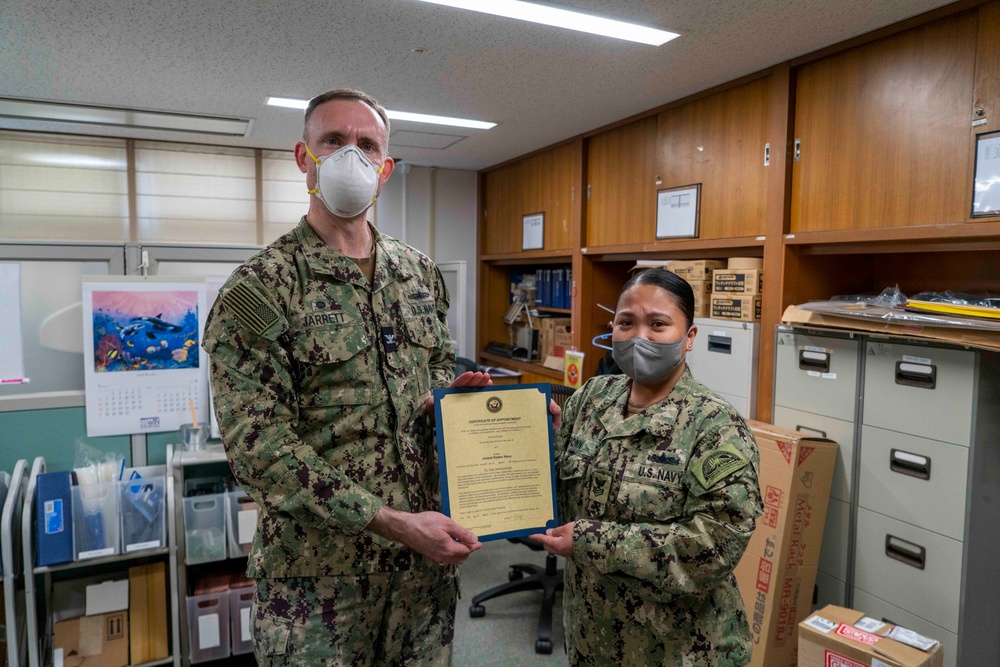 Sailors Meritoriously Advanced Onboard CFAY