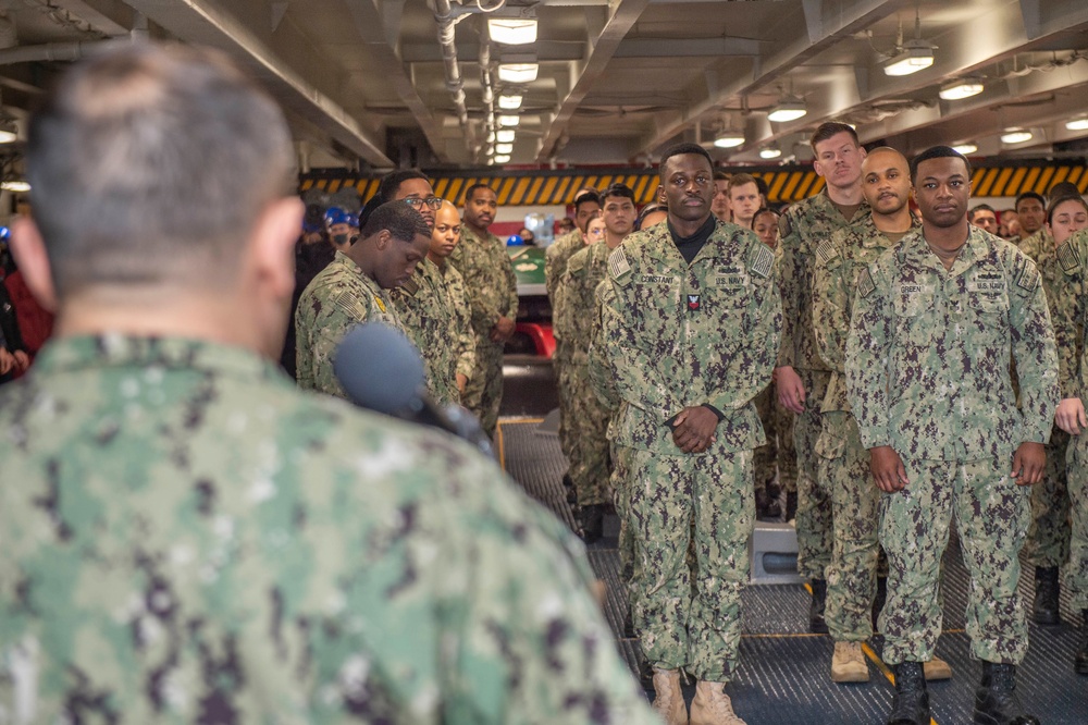USS Ronald Reagan (CVN 76) Meritorious Advancement Program Ceremony
