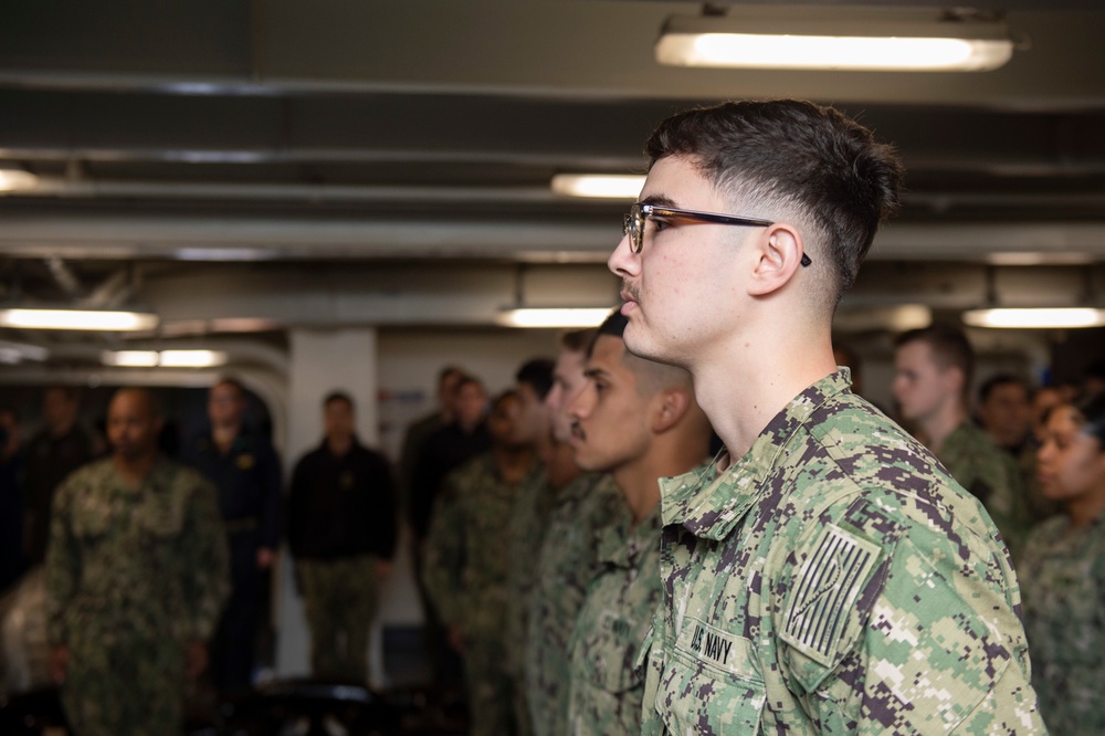 USS Ronald Reagan (CVN 76) Meritorious Advancement Program Ceremony