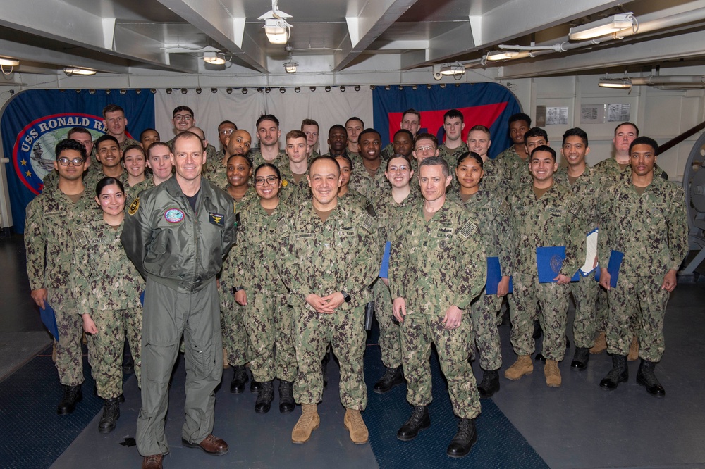USS Ronald Reagan (CVN 76) Meritorious Advancement Program Ceremony