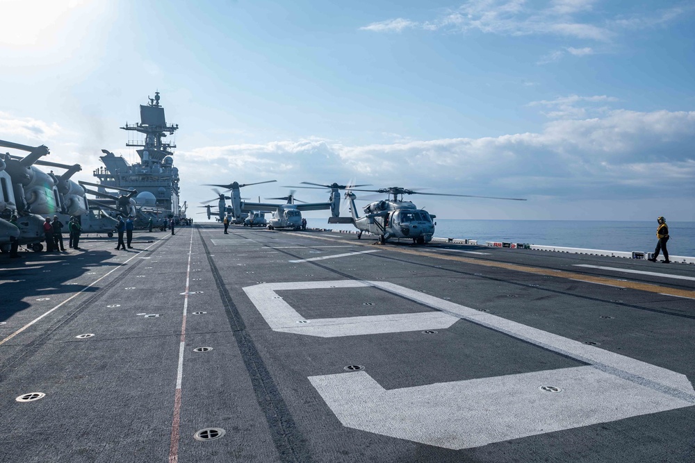 USS America (LHA 6) Conducts Flight Operations