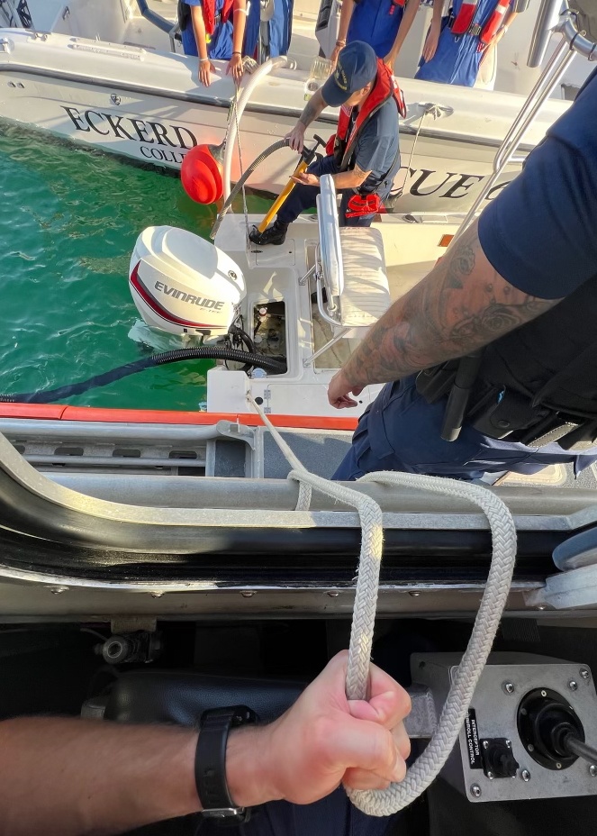 Coast Guard, Eckerd College assist vessel taking on water