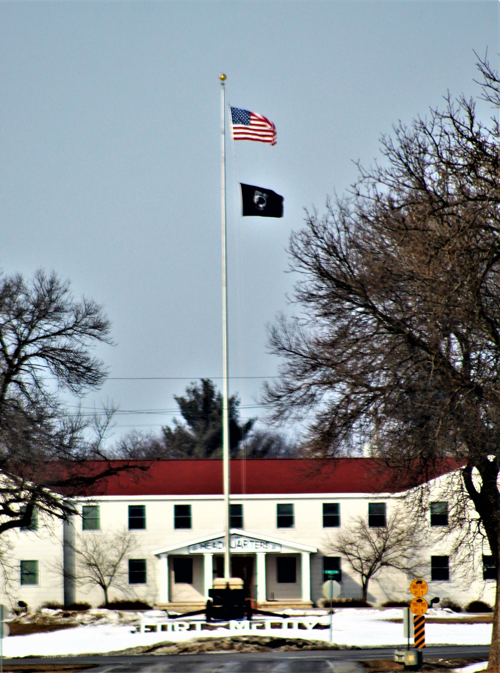 American Flag and Fort McCoy