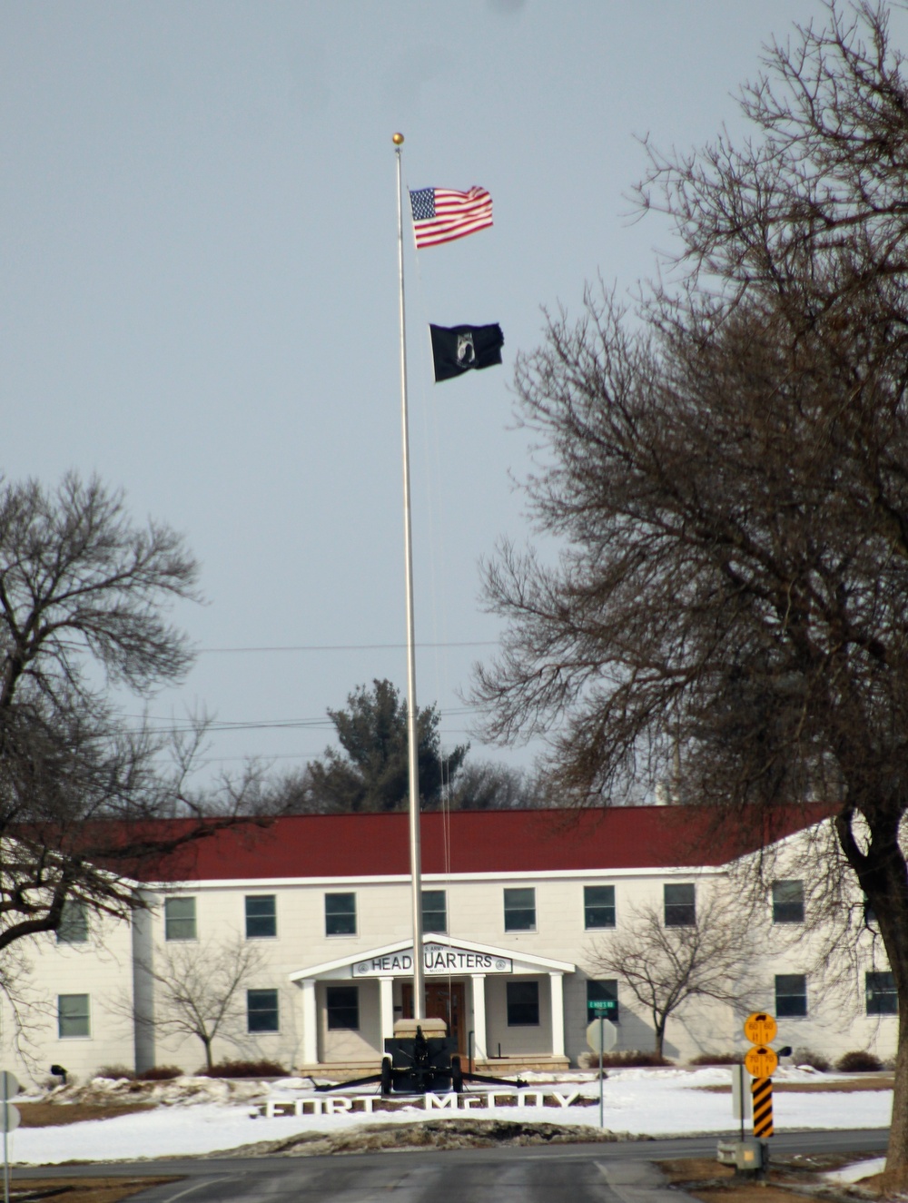 American Flag and Fort McCoy