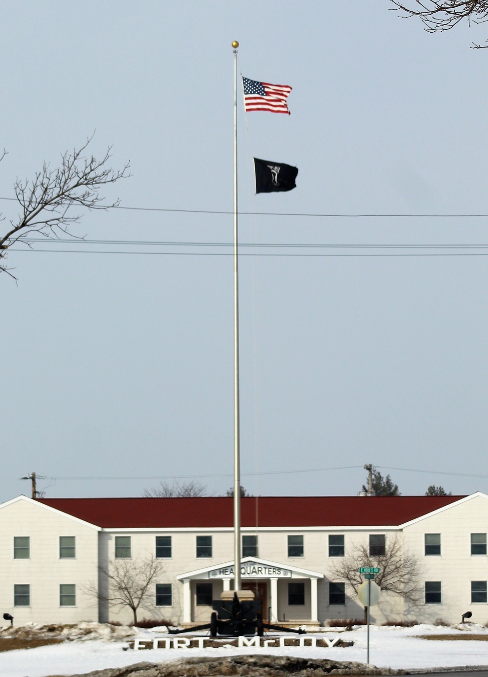 American Flag and Fort McCoy