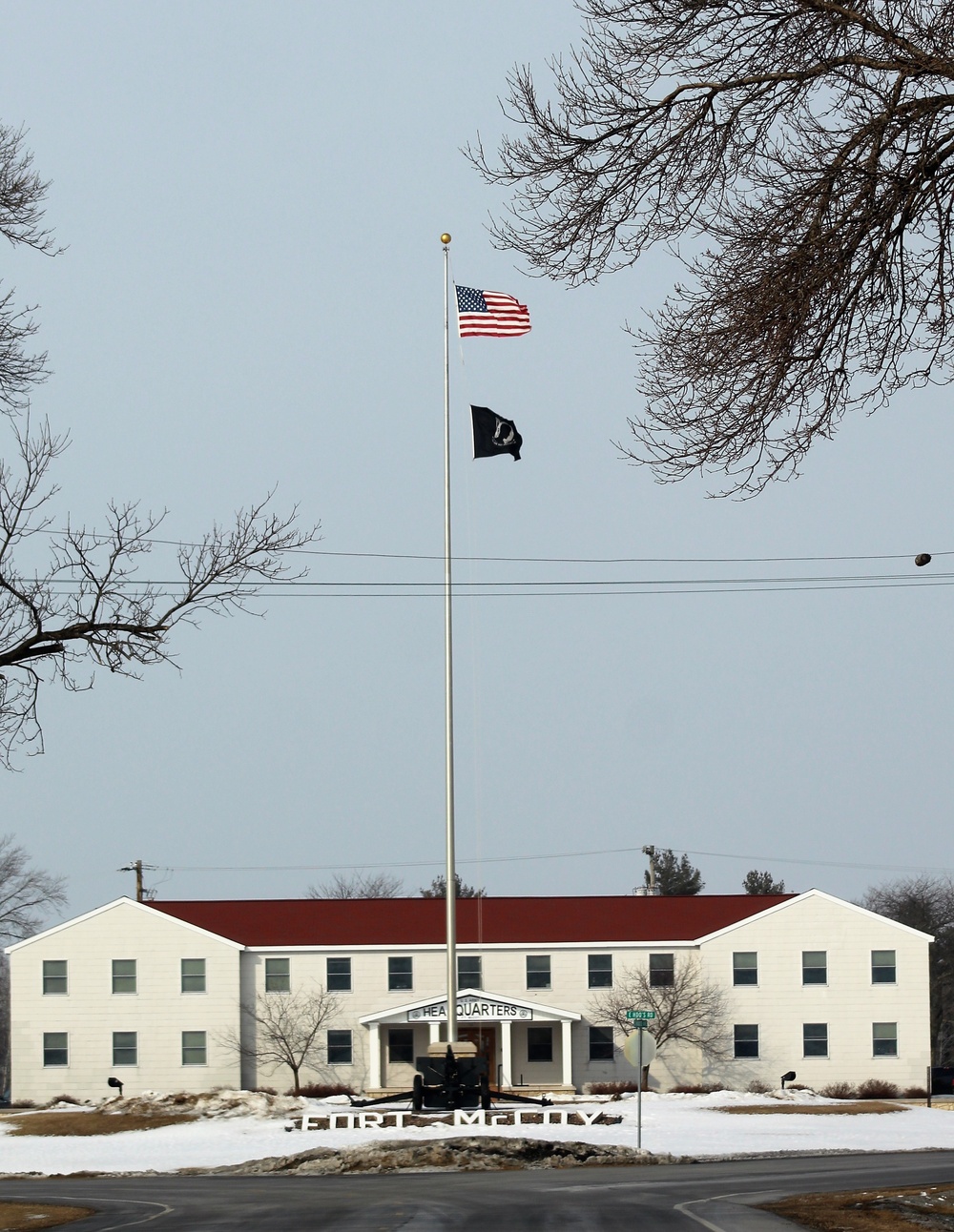 American Flag and Fort McCoy