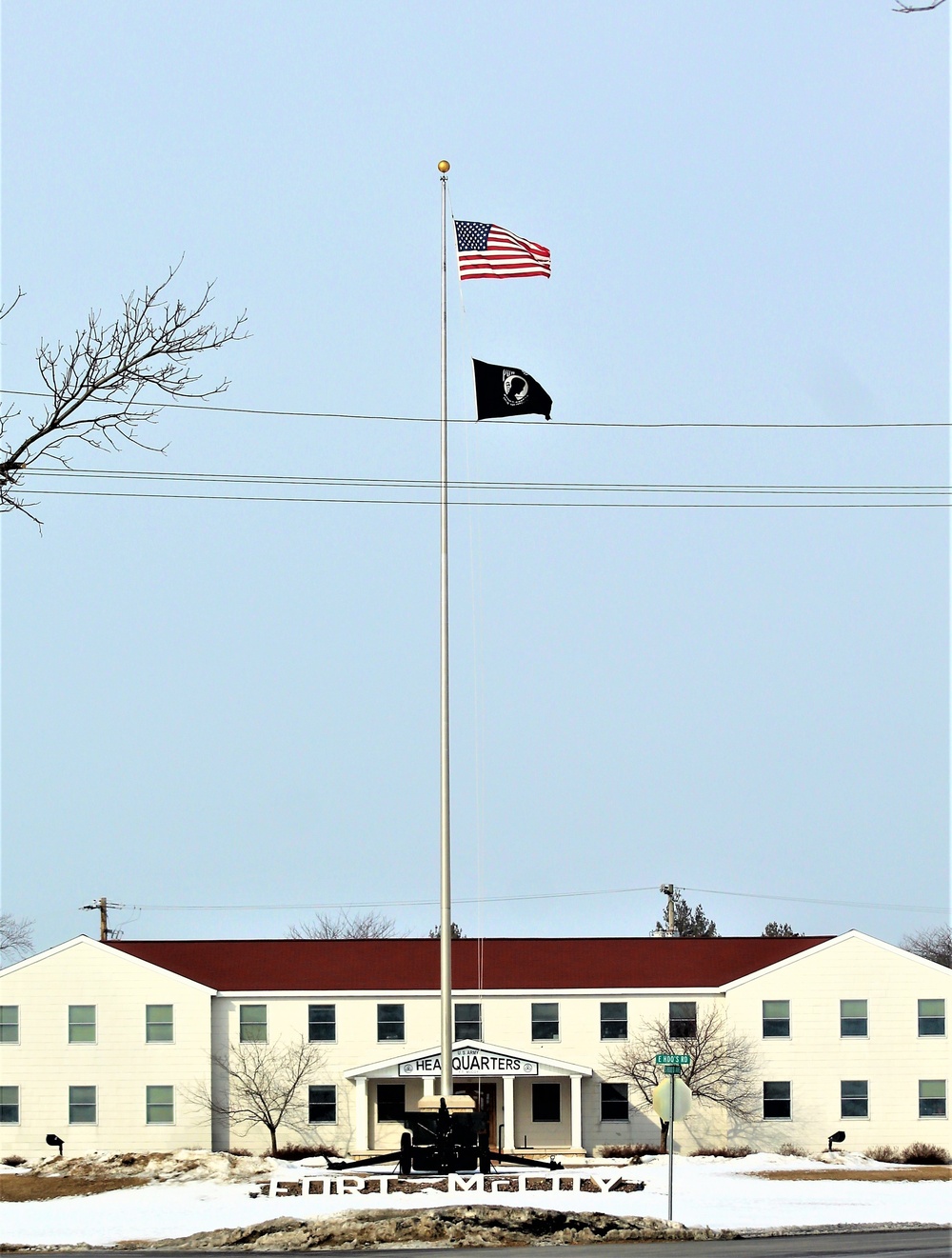 American Flag and Fort McCoy