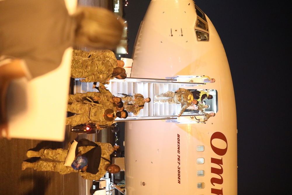 3rd Division Sustainment Brigade main body welcome home and color uncasing