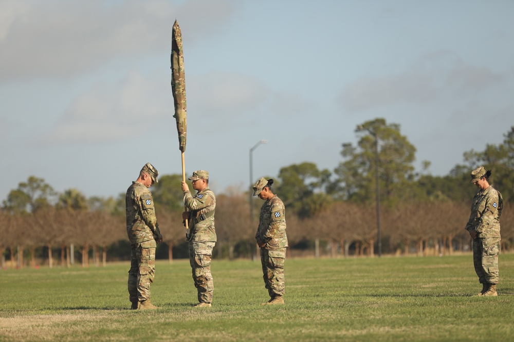 3rd Division Sustainment Brigade main body welcome home and color uncasing